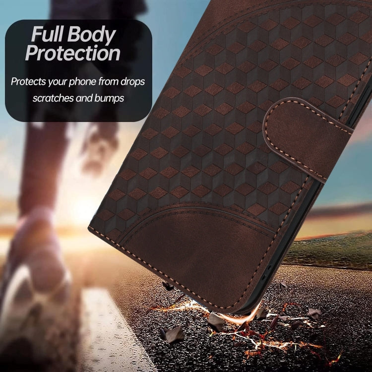 For Google Pixel 9 Pro YX0060 Elephant Head Embossed Phone Leather Case with Lanyard(Coffee)