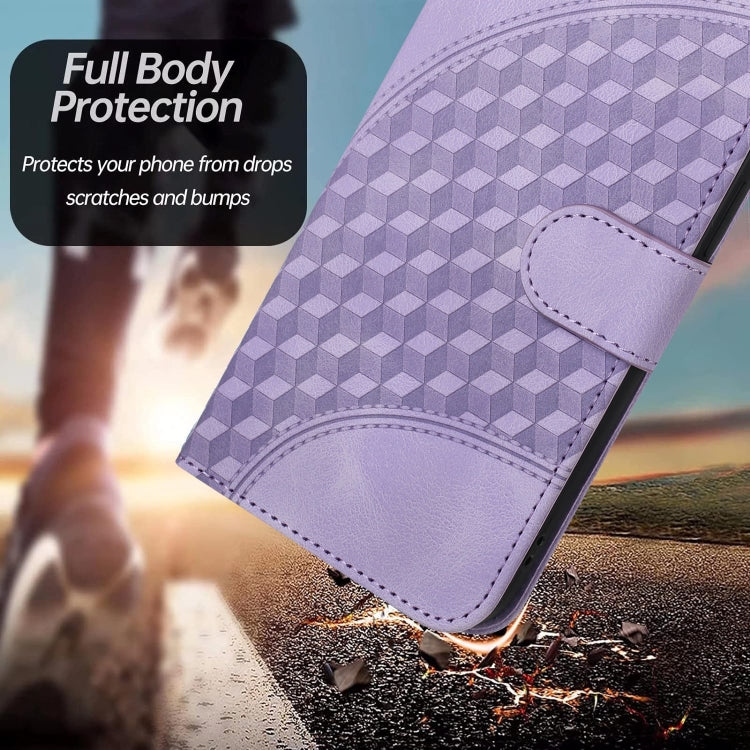 For Google Pixel 9 YX0060 Elephant Head Embossed Phone Leather Case with Lanyard(Light Purple)