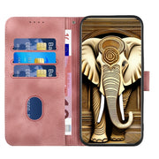 For Google Pixel 9 YX0060 Elephant Head Embossed Phone Leather Case with Lanyard(Pink)