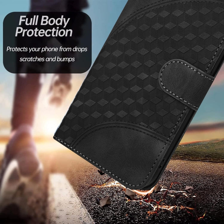 For Google Pixel 9 YX0060 Elephant Head Embossed Phone Leather Case with Lanyard(Black)