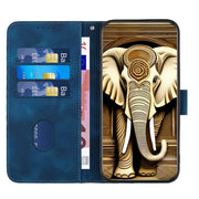 For Google Pixel 9 YX0060 Elephant Head Embossed Phone Leather Case with Lanyard(Royal Blue)