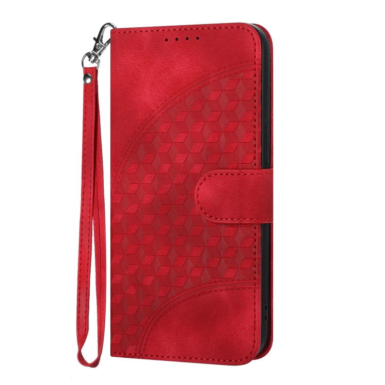 For Google Pixel 9 YX0060 Elephant Head Embossed Phone Leather Case with Lanyard(Red)