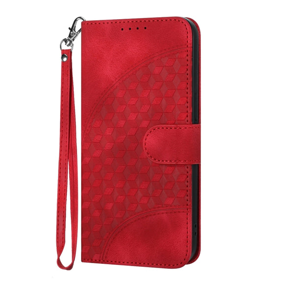 For Google Pixel 9 YX0060 Elephant Head Embossed Phone Leather Case with Lanyard(Red)