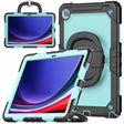 For Samsung Galaxy Tab A9+ Handle Silicone Hydric PC Tablet Case with Shoulder Strap(Light Blue) - Galaxy Tab A9+ by PMC TechLife | Online Shopping South Africa | PMC TechLife