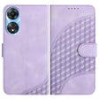 For OPPO A58 4G YX0060 Elephant Head Embossed Phone Leather Case with Lanyard(Light Purple) - OPPO Cases by PMC TechLife | Online Shopping South Africa | PMC TechLife | Buy Now Pay Later Mobicred