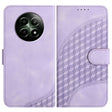 For Realme 12 5G Global YX0060 Elephant Head Embossed Phone Leather Case with Lanyard(Light Purple) - Realme Cases by PMC TechLife | Online Shopping South Africa | PMC TechLife | Buy Now Pay Later Mobicred