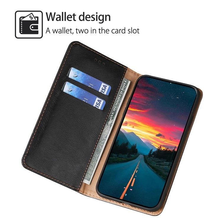 For Motorola Moto G Play 4G 2024 Gloss Oil Solid Color Magnetic Leather Phone Case(Black)