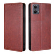 For Motorola Edge 5G 2024 Gloss Oil Solid Color Magnetic Leather Phone Case(Brown) - Motorola Cases by PMC Jewellery | Online Shopping South Africa | PMC Jewellery | Buy Now Pay Later Mobicred