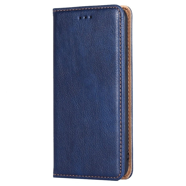 For Motorola Edge 5G 2024 Gloss Oil Solid Color Magnetic Leather Phone Case(Blue)