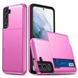 For Samsung Galaxy S24 5G Shockproof Armor Phone Case with Card Slot(Rose Red) - Galaxy S24 5G Cases by PMC TechLife | Online Shopping South Africa | PMC TechLife