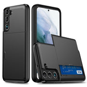 For Samsung Galaxy S25 5G Shockproof Armor Phone Case with Card Slot(Black)