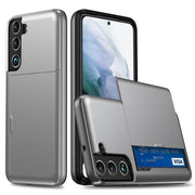 For Samsung Galaxy S25 5G Shockproof Armor Phone Case with Card Slot(Grey)