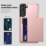 For Samsung Galaxy S24 5G Shockproof Armor Phone Case with Card Slot(White)