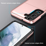 For Samsung Galaxy S24 5G Shockproof Armor Phone Case with Card Slot(Red)