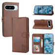 For Google Pixel 9 Pro Embossed Happy Cat Pattern Flip Leather Phone Case(Brown) - Google Cases by PMC TechLife | Online Shopping South Africa | PMC TechLife | Buy Now Pay Later Mobicred