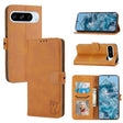 For Google Pixel 9 Pro Embossed Happy Cat Pattern Flip Leather Phone Case(Yellow) - Google Cases by PMC TechLife | Online Shopping South Africa | PMC TechLife | Buy Now Pay Later Mobicred