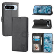 For Google Pixel 9 Pro Embossed Happy Cat Pattern Flip Leather Phone Case(Black) - Google Cases by PMC TechLife | Online Shopping South Africa | PMC TechLife | Buy Now Pay Later Mobicred