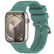 For Apple Watch SE 44mm H Texture Silicone Ladder Buckle Watch Band(Pine Green) - Watch Bands by PMC TechLife | Online Shopping South Africa | PMC TechLife