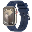 For Apple Watch Series 6 44mm H Texture Silicone Ladder Buckle Watch Band(Midnight Blue) - Watch Bands by PMC TechLife | Online Shopping South Africa | PMC TechLife