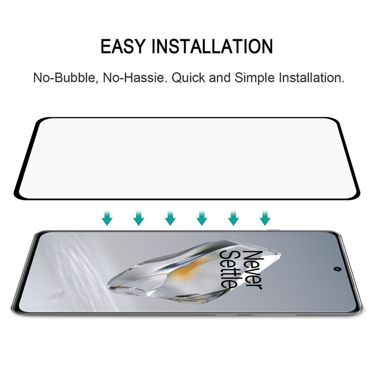 For OnePlus 12 9H HD 3D Curved Edge Tempered Glass Film(Black)