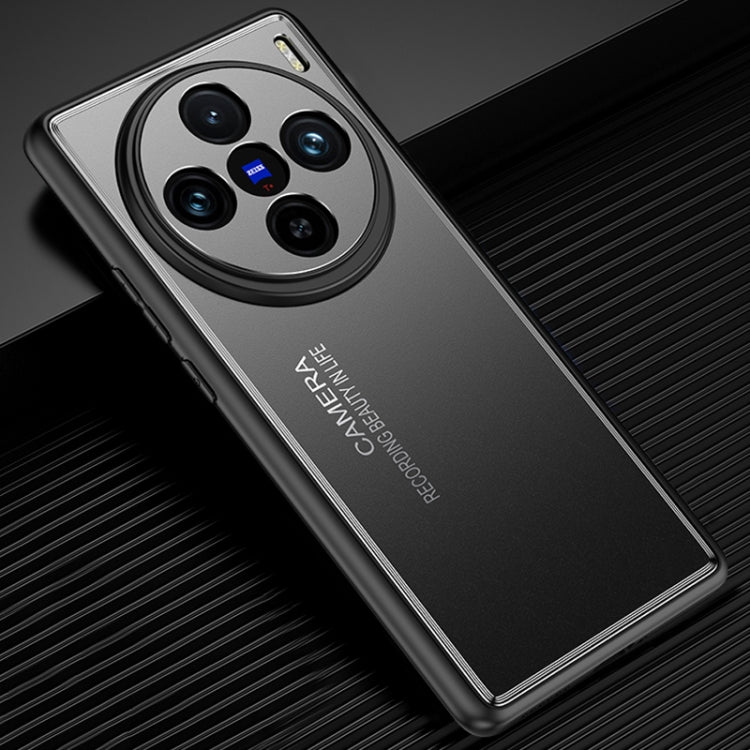 For vivo X100 Pro Frosted Metal Phone Case(Black)