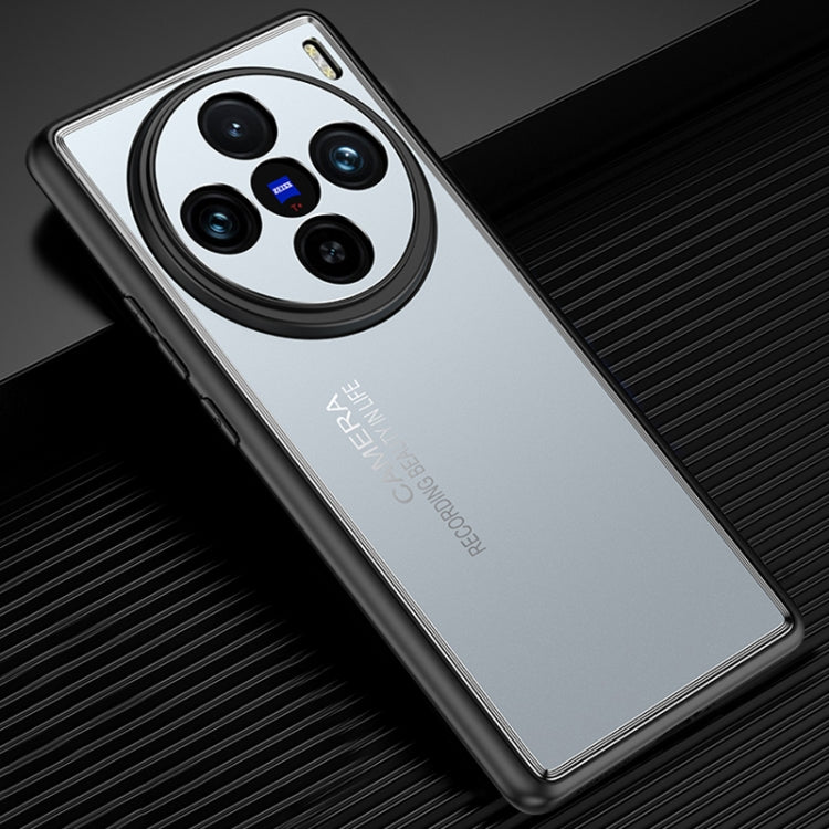 For vivo X100 Pro Frosted Metal Phone Case(Blue)