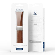 For Apple Watch 38mm DUX DUCIS YA Series Magnetic Buckle Genuine Leather Watch Band(Brown)