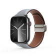 For Apple Watch 38mm DUX DUCIS YA Series Magnetic Buckle Genuine Leather Watch Band(Grey) - Watch Bands by DUX DUCIS | Online Shopping South Africa | PMC TechLife | Buy Now Pay Later Mobicred