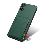 For Samsung Galaxy S24+ 5G Denior Imitation Calf Leather Back Phone Case with Holder(Green)