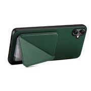 For Samsung Galaxy S24 Ultra 5G Denior Imitation Calf Leather Back Phone Case with Holder(Green)