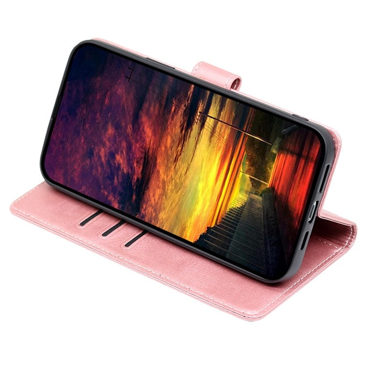 For Motorola Edge 5G 2024 Calf Texture Buckle Flip Leather Phone Case(Rose Gold)