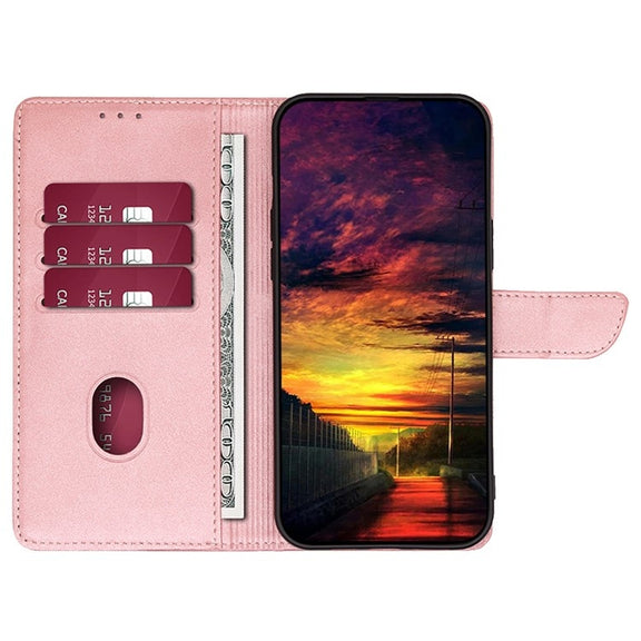 For Motorola Edge 5G 2024 Calf Texture Buckle Flip Leather Phone Case(Rose Gold)