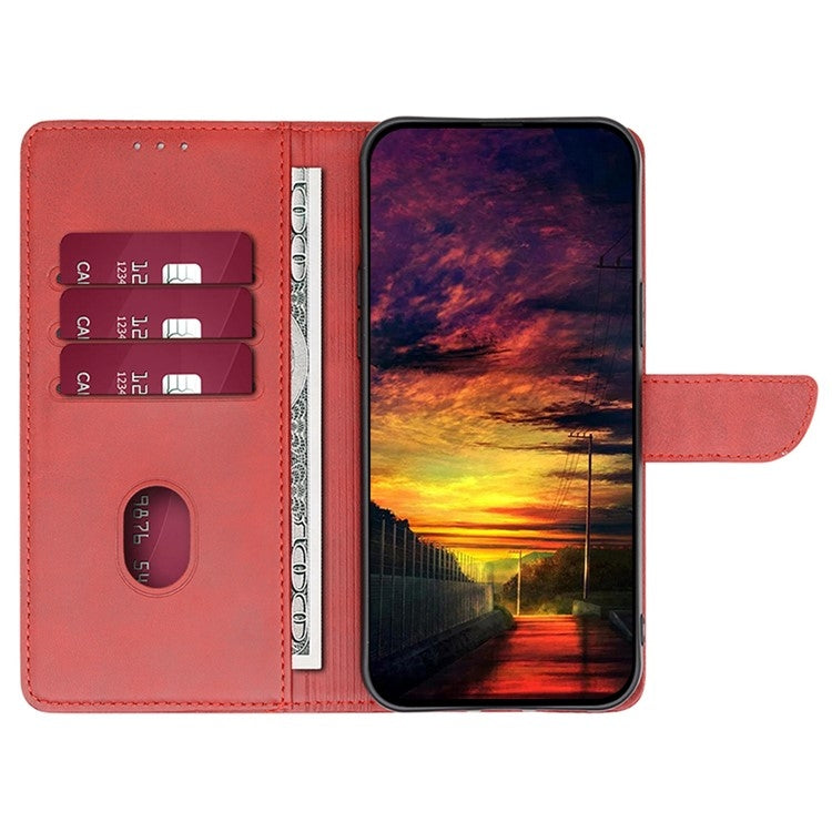 For Motorola Edge 5G 2024 Calf Texture Buckle Flip Leather Phone Case(Red)
