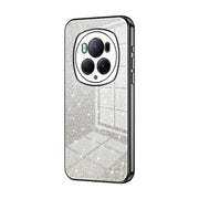 For Honor Magic6 Pro Gradient Glitter Powder Electroplated Phone Case(Black)