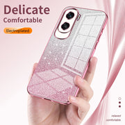 For Honor 50 / Huawei nova 9 Gradient Glitter Powder Electroplated Phone Case(Black)