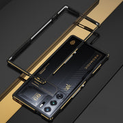 For ZTE nubia Red Magic 10 Pro / 10 Pro+ Aurora Series Metal Frame Phone Case(Black Yellow)