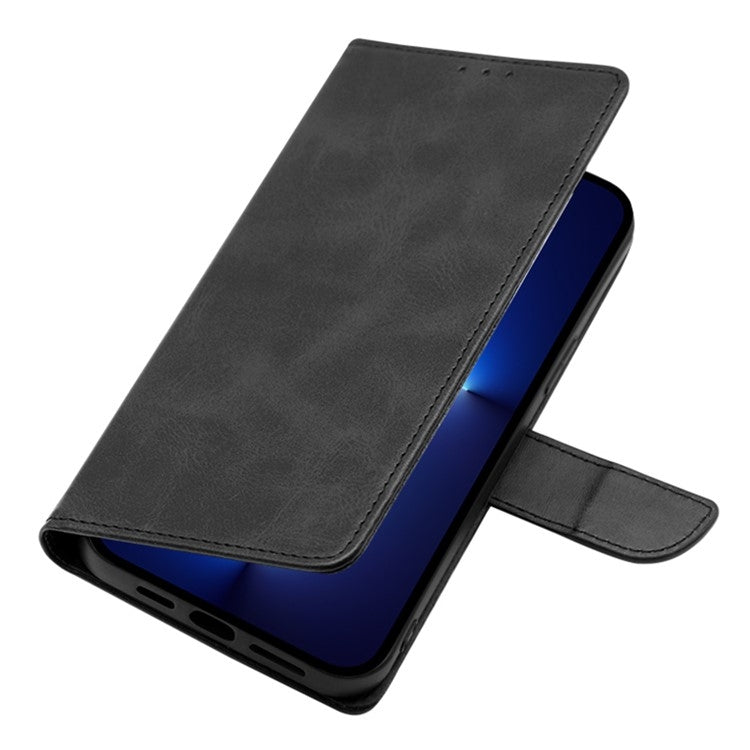For Honor Magic6 Pro Calf Texture Buckle Flip Leather Phone Case(Black)