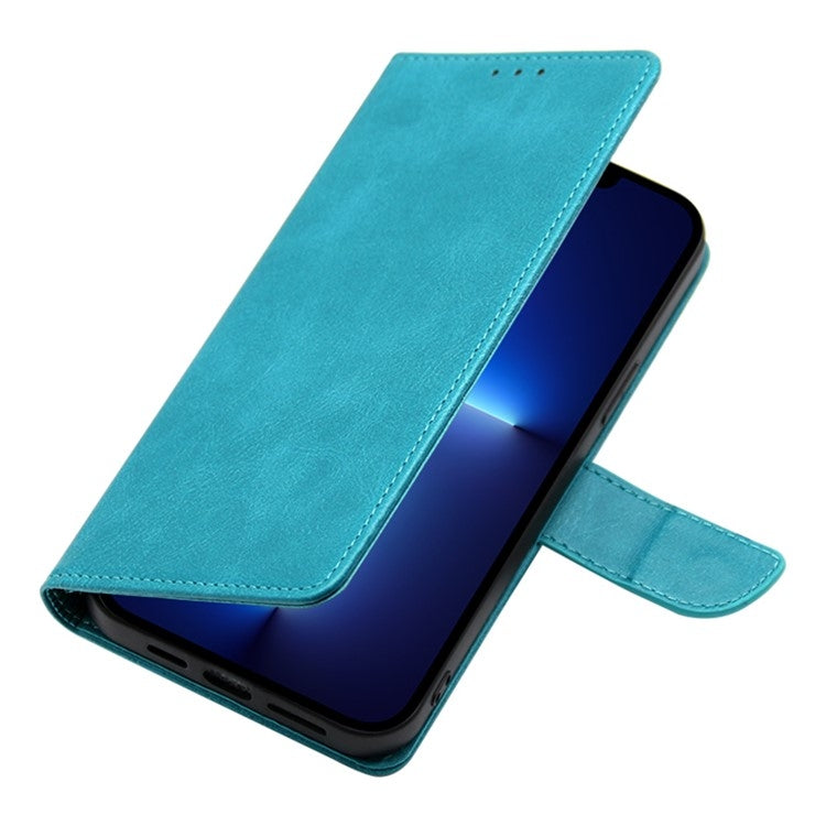 For Honor Magic6 Pro Calf Texture Buckle Flip Leather Phone Case(Light Blue)