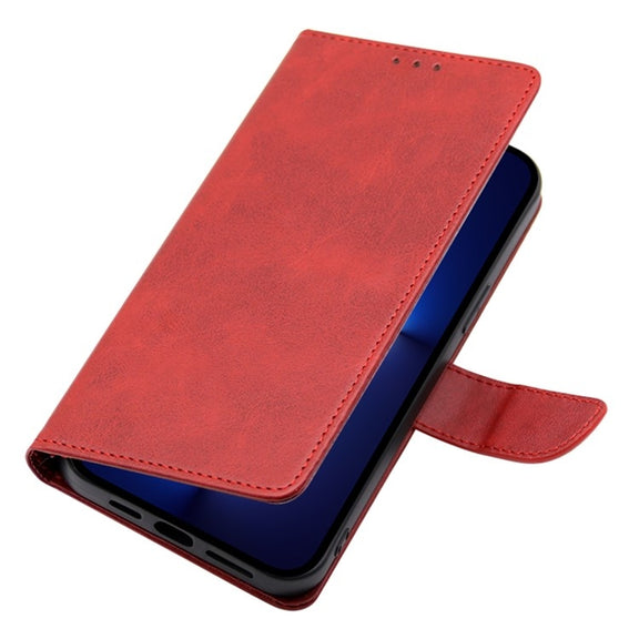 For Honor Magic6 Pro Calf Texture Buckle Flip Leather Phone Case(Red)