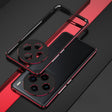 For vivo X100 Aurora Series Metal Frame Phone Case(Black Red) - vivo Cases by imak | Online Shopping South Africa | PMC Jewellery | Buy Now Pay Later Mobicred