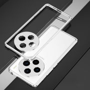 For vivo X100 Aurora Series Metal Frame Phone Case(Silver)