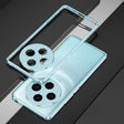For vivo X100 Aurora Series Metal Frame Phone Case(Blue+Silver) - free shipping - PMC Jewellery - Order now!