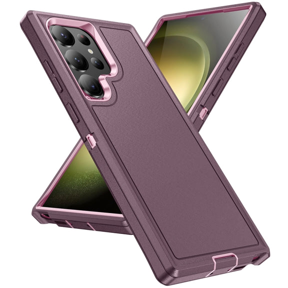For Samsung Galaxy S24 Ultra 5G Life Water-resistant Rugged Phone Case(Purple + Pink)