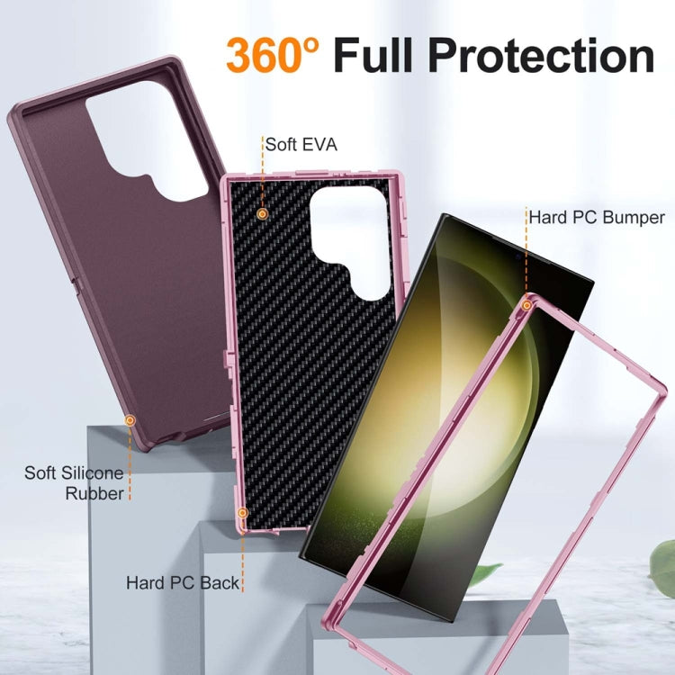 For Samsung Galaxy S24 Ultra 5G Life Water-resistant Rugged Phone Case(Purple + Pink)