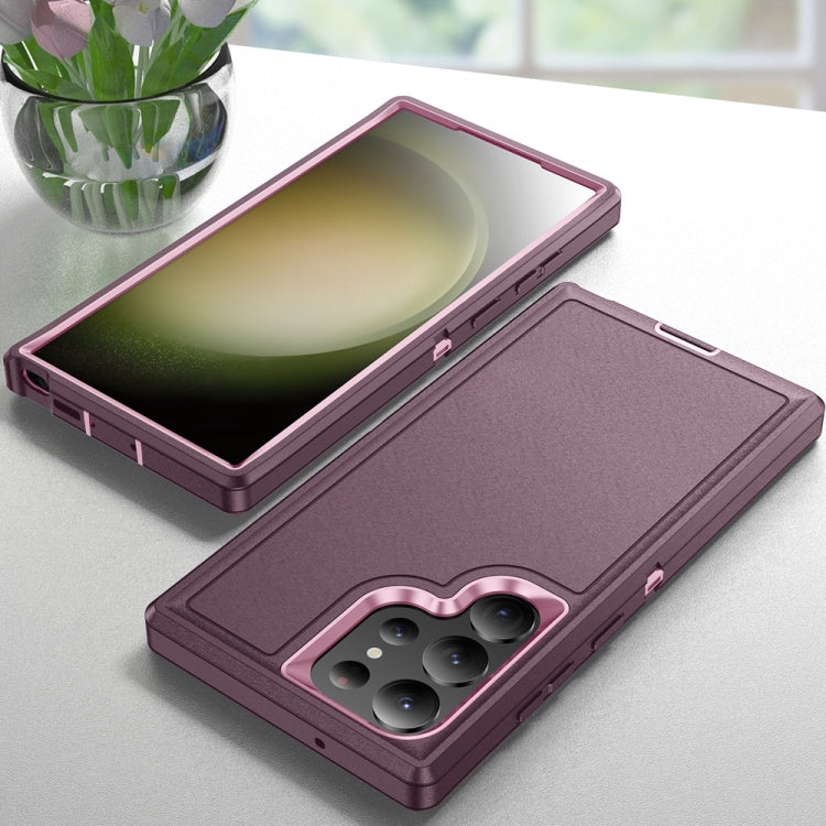 For Samsung Galaxy S24 Ultra 5G Life Water-resistant Rugged Phone Case(Purple + Pink)