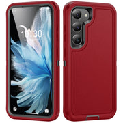 For Samsung Galaxy S24+ 5G / S25+ 5G Life Water-resistant Rugged Phone Case(Red + Black)