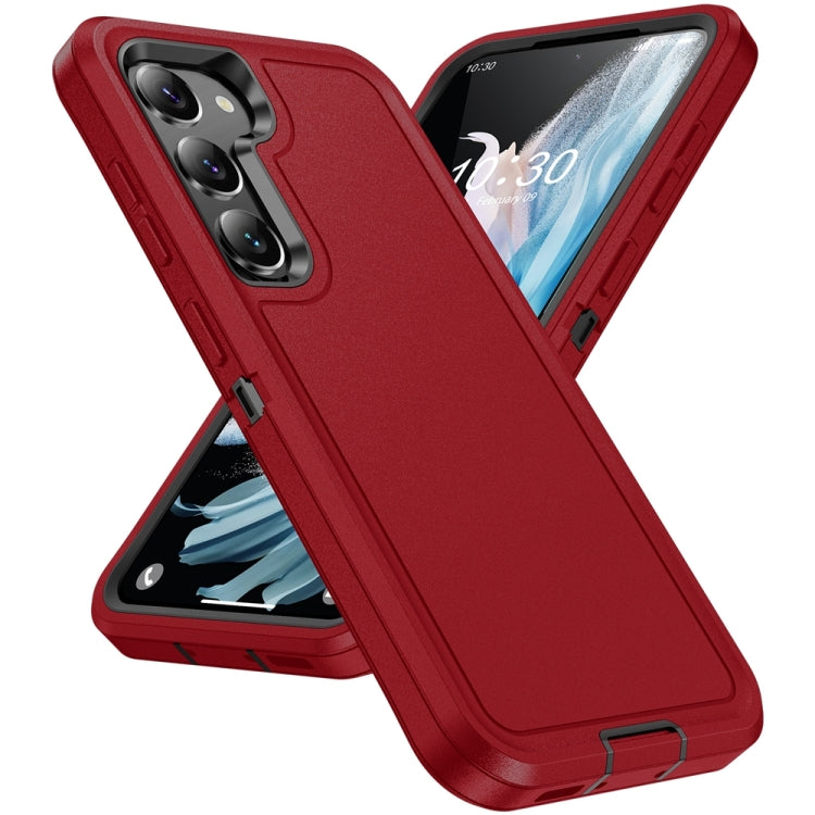 For Samsung Galaxy S24+ 5G / S25+ 5G Life Water-resistant Rugged Phone Case(Red + Black)