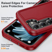 For Samsung Galaxy S24+ 5G / S25+ 5G Life Water-resistant Rugged Phone Case(Red + Black)