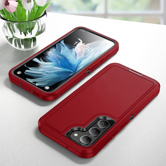 For Samsung Galaxy S24+ 5G / S25+ 5G Life Water-resistant Rugged Phone Case(Red + Black)