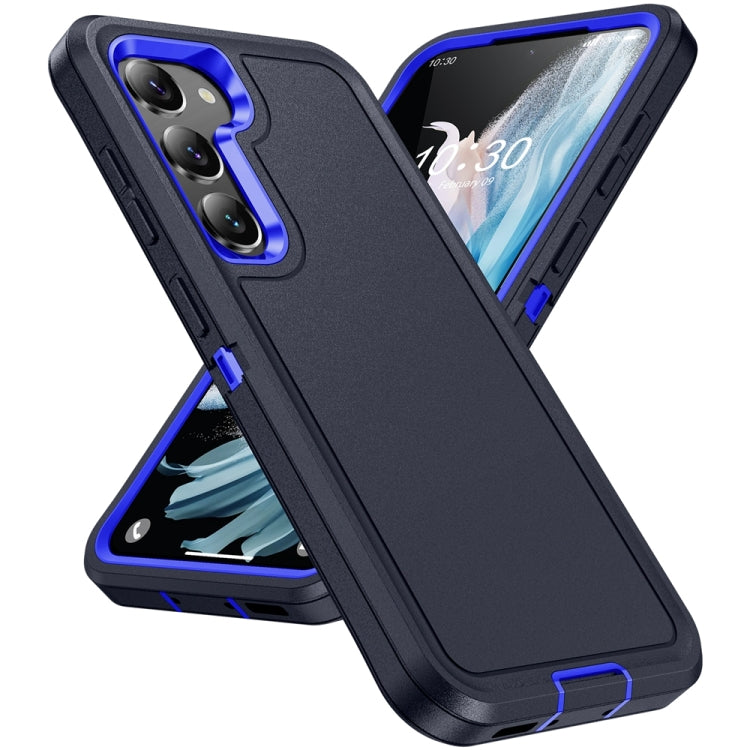 For Samsung Galaxy S24+ 5G / S25+ 5G Life Water-resistant Rugged Phone Case(Dark Blue + Royal Blue)